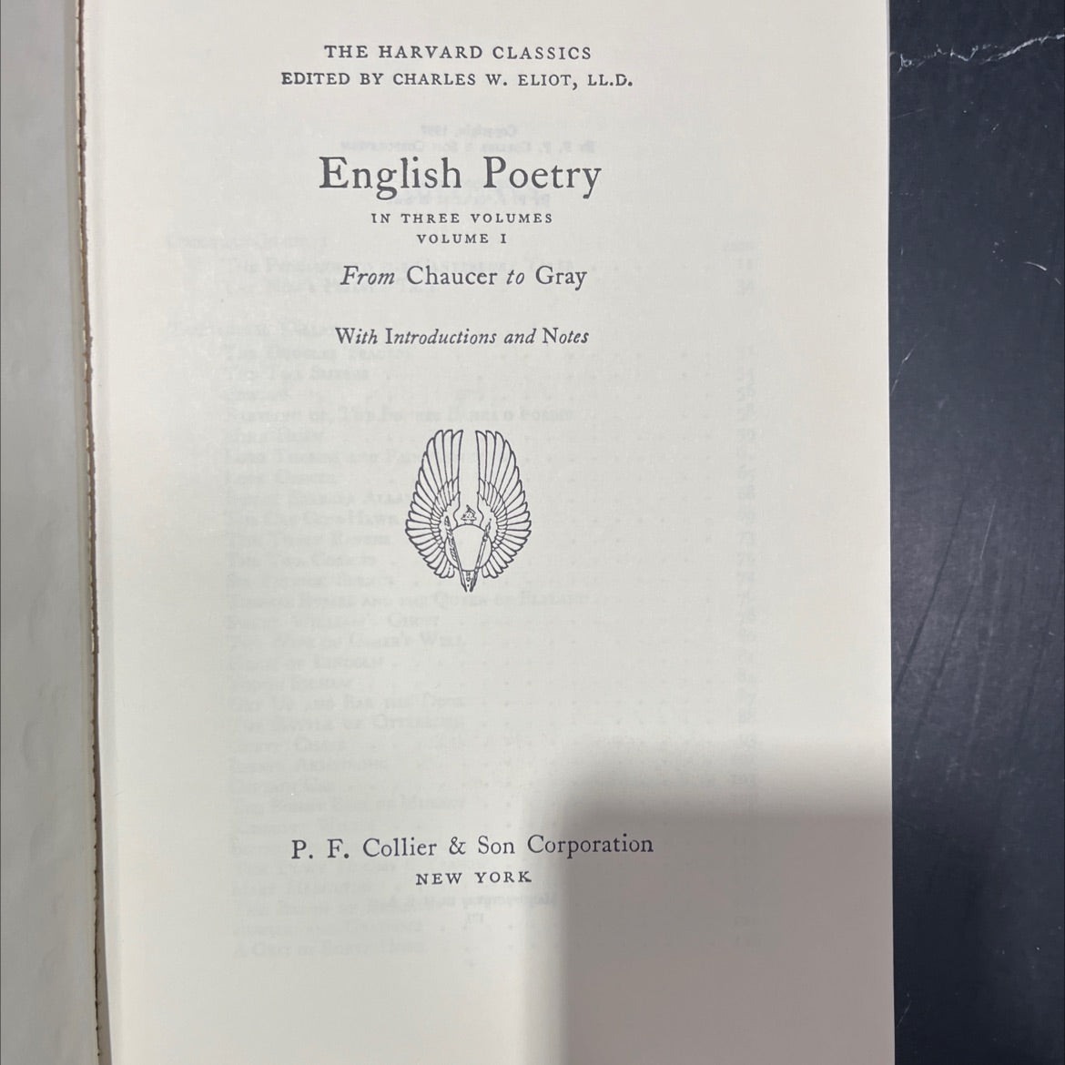 the harvard classics edited by charles w. eliot, ll.d. english poetry in three volumes volume i from chaucer to gray image 2