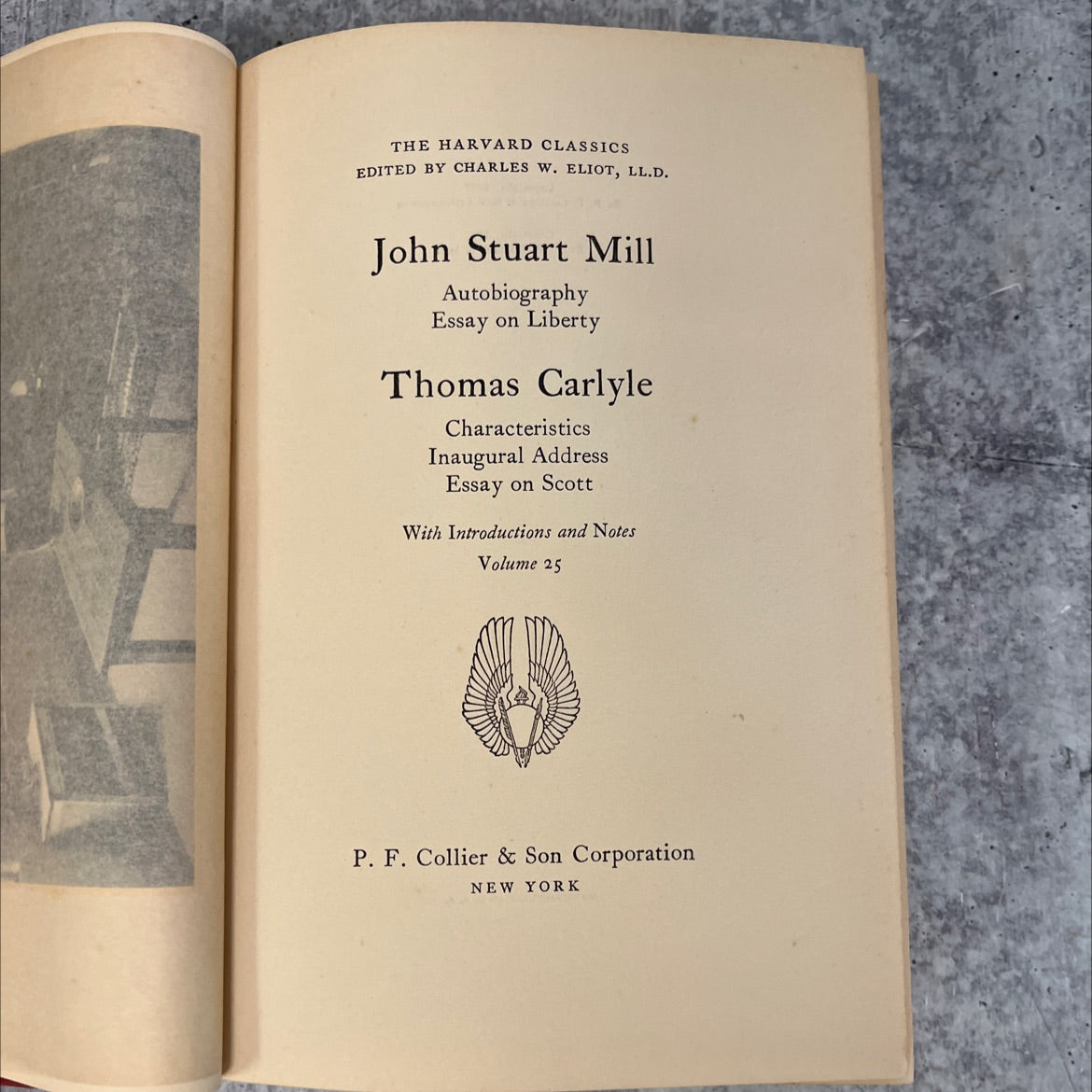 the harvard classics edited by charles w. eliot, ll.d. book, by john stuart mill, thomas carlyle, 1937 Hardcover, image 2
