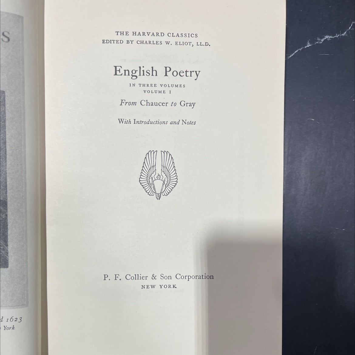 the harvard classics english poetry in three volumes volume i from chaucer to gray book, by charles w. eliot, 1937 image 2
