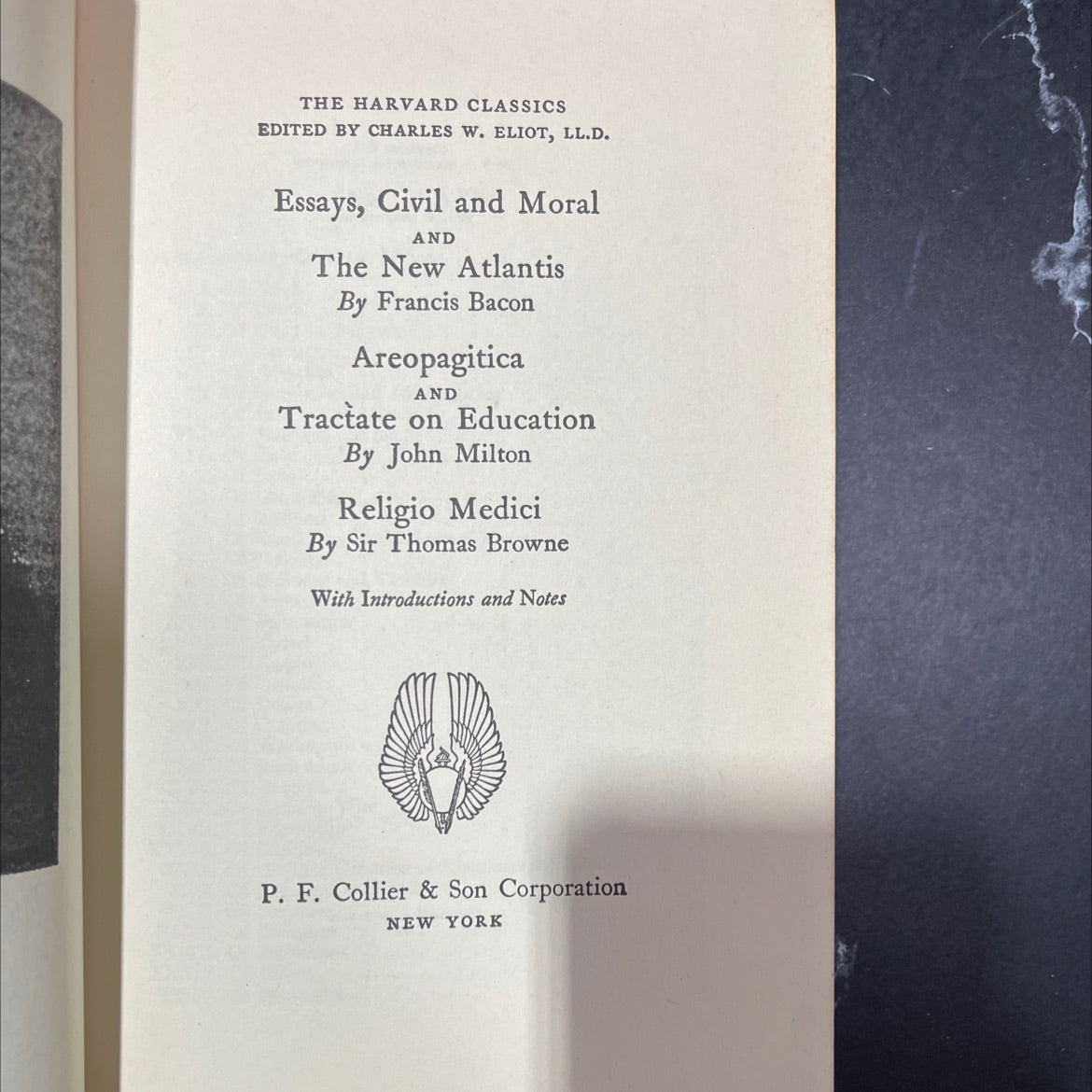 the harvard classics essays, civil and moral and the new atlantis areopagitica and tractate on education religio medici image 2