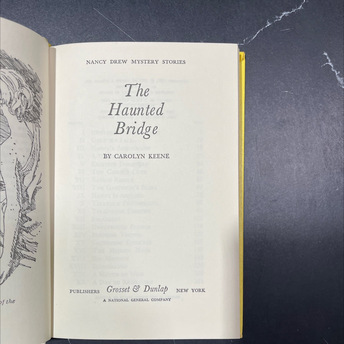 the haunted bridge book, by carolyn keene, 1972 Hardcover image 2