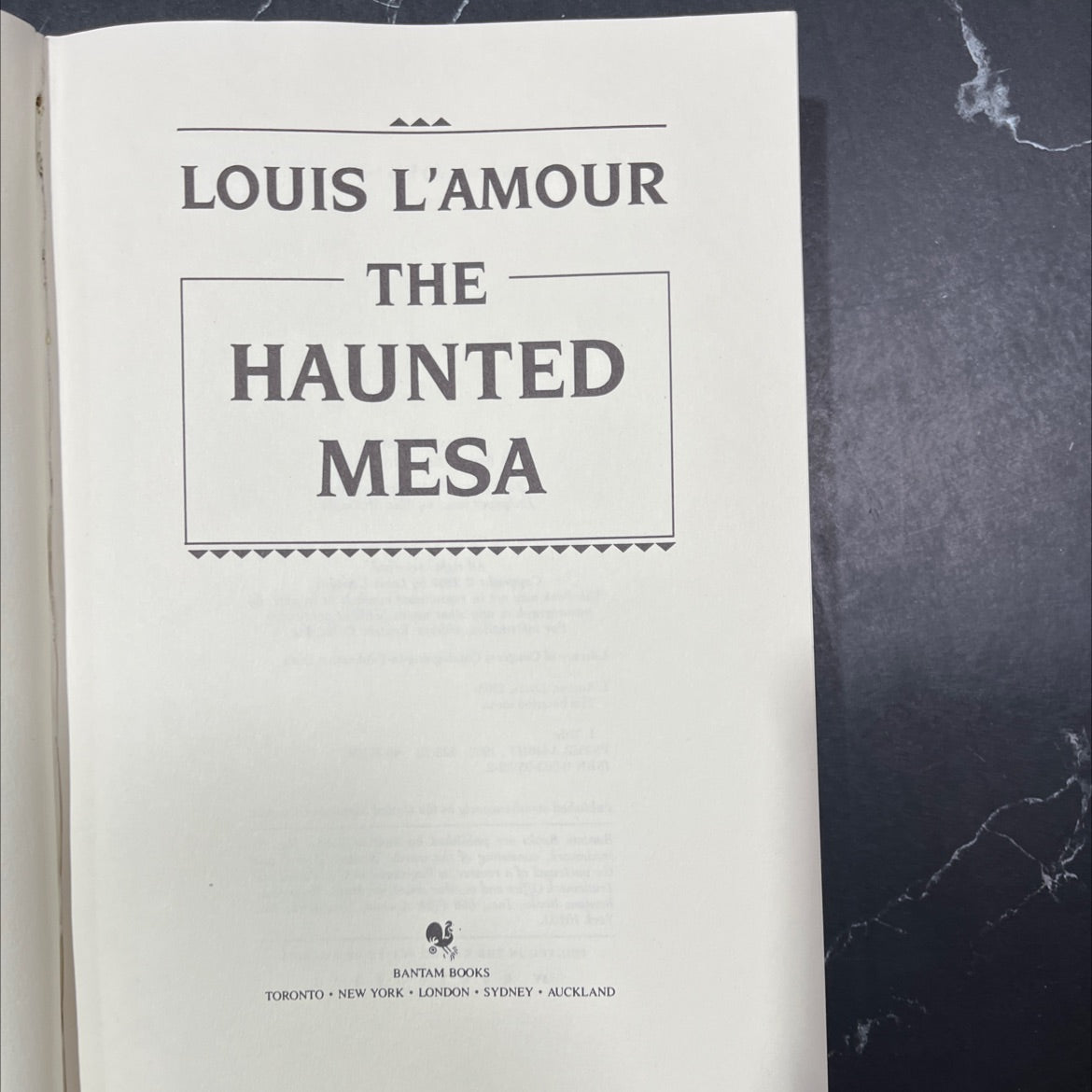 the haunted mesa book, by louis l'amour, 1987 Hardcover image 2