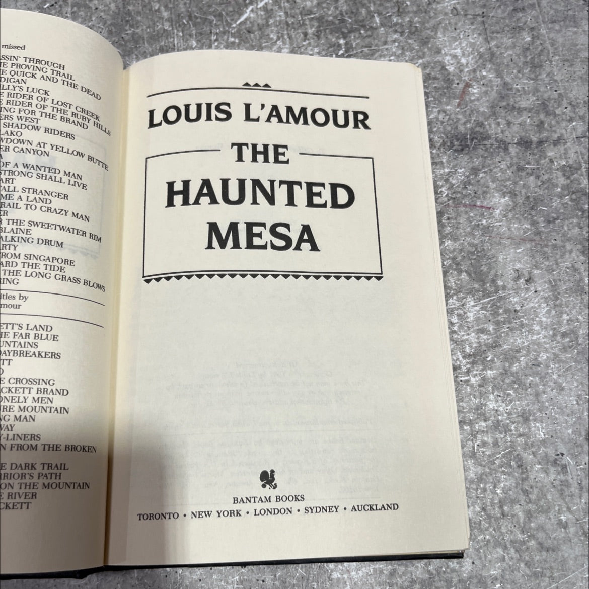 the haunted mesa book, by louis l'amour, 1987 Hardcover image 2