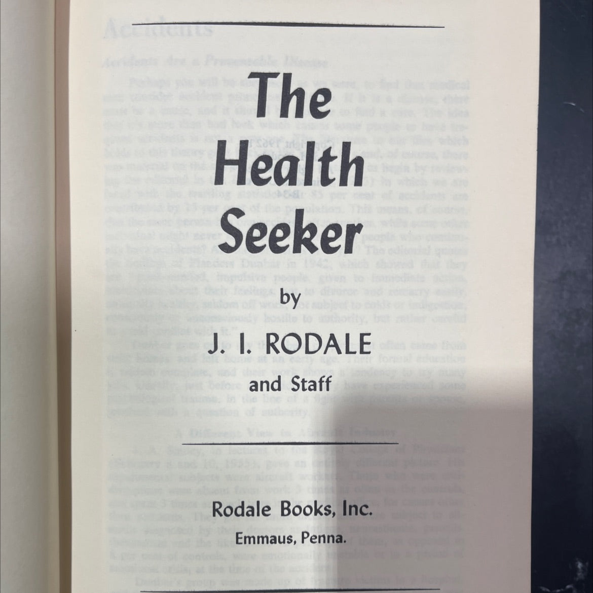 the health seeker book, by j. i. rodale, 1962 Hardcover image 2