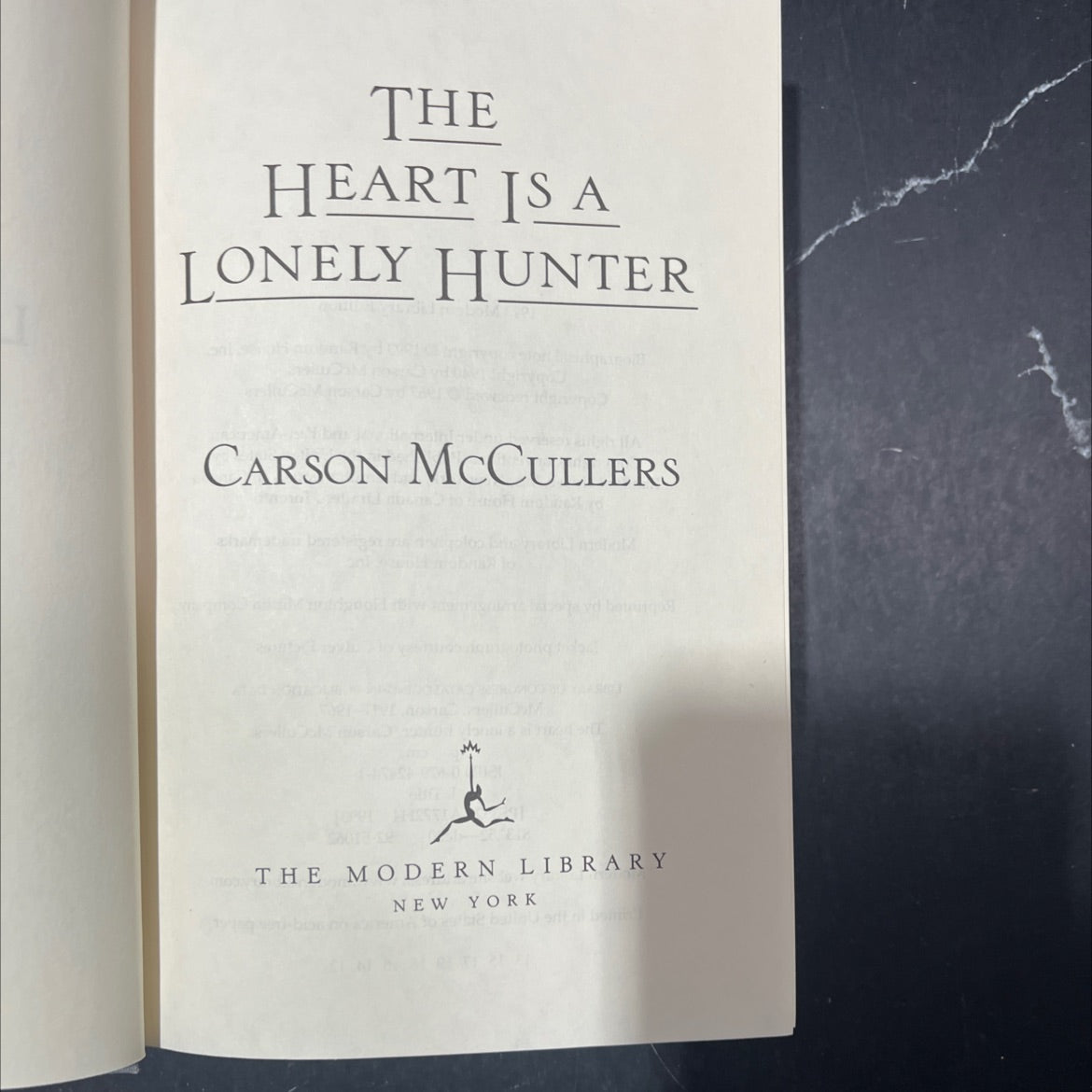 the heart is a lonely hunter book, by Carson McCullers, 1993 Hardcover image 2