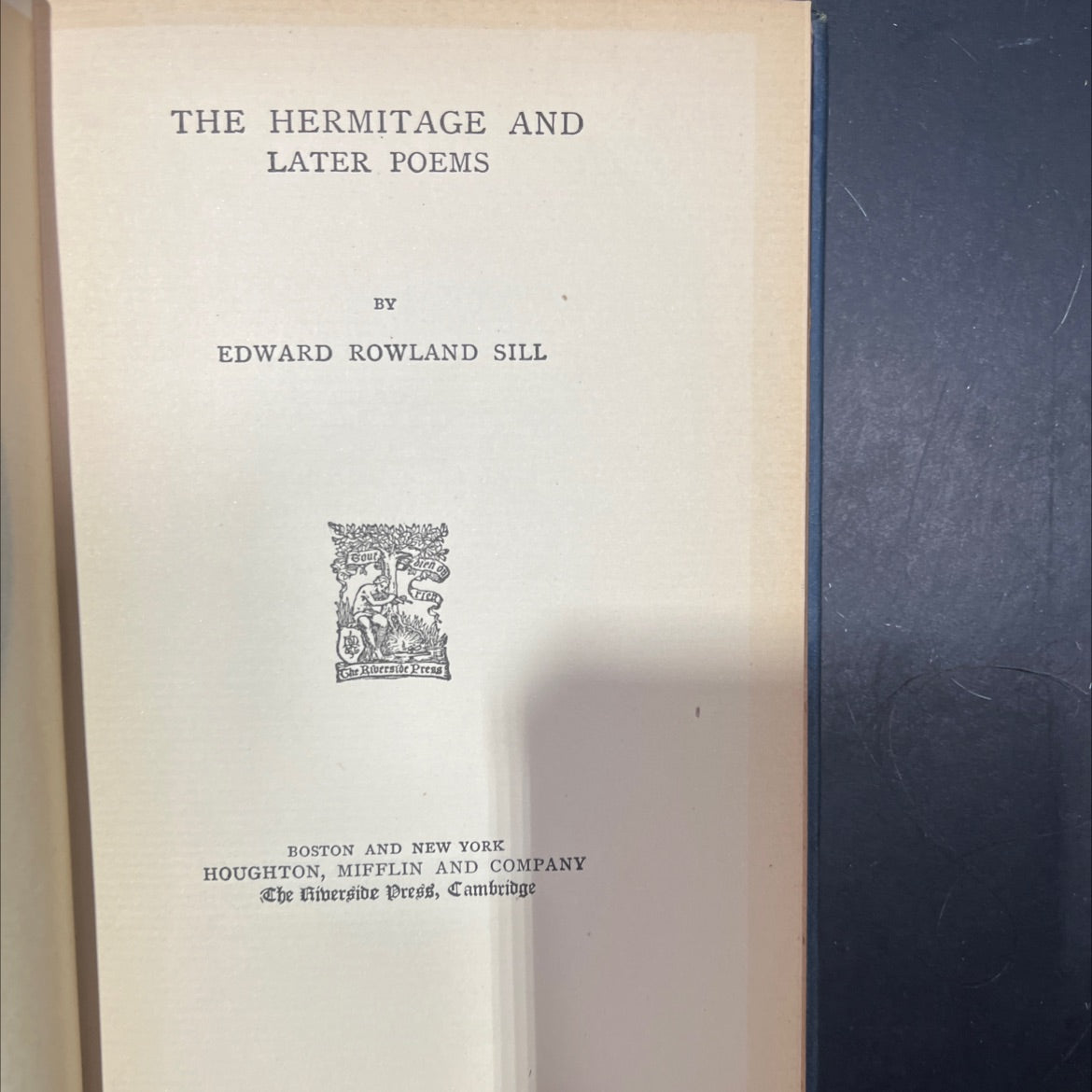 the hermitage and later poems by edward rowland sill book, by edward rowland sill, 1889 Hardcover image 2