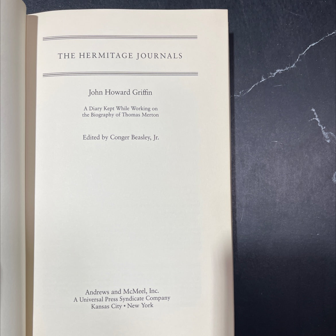 the hermitage journals book, by john howard griffin, 1981 Hardcover image 2