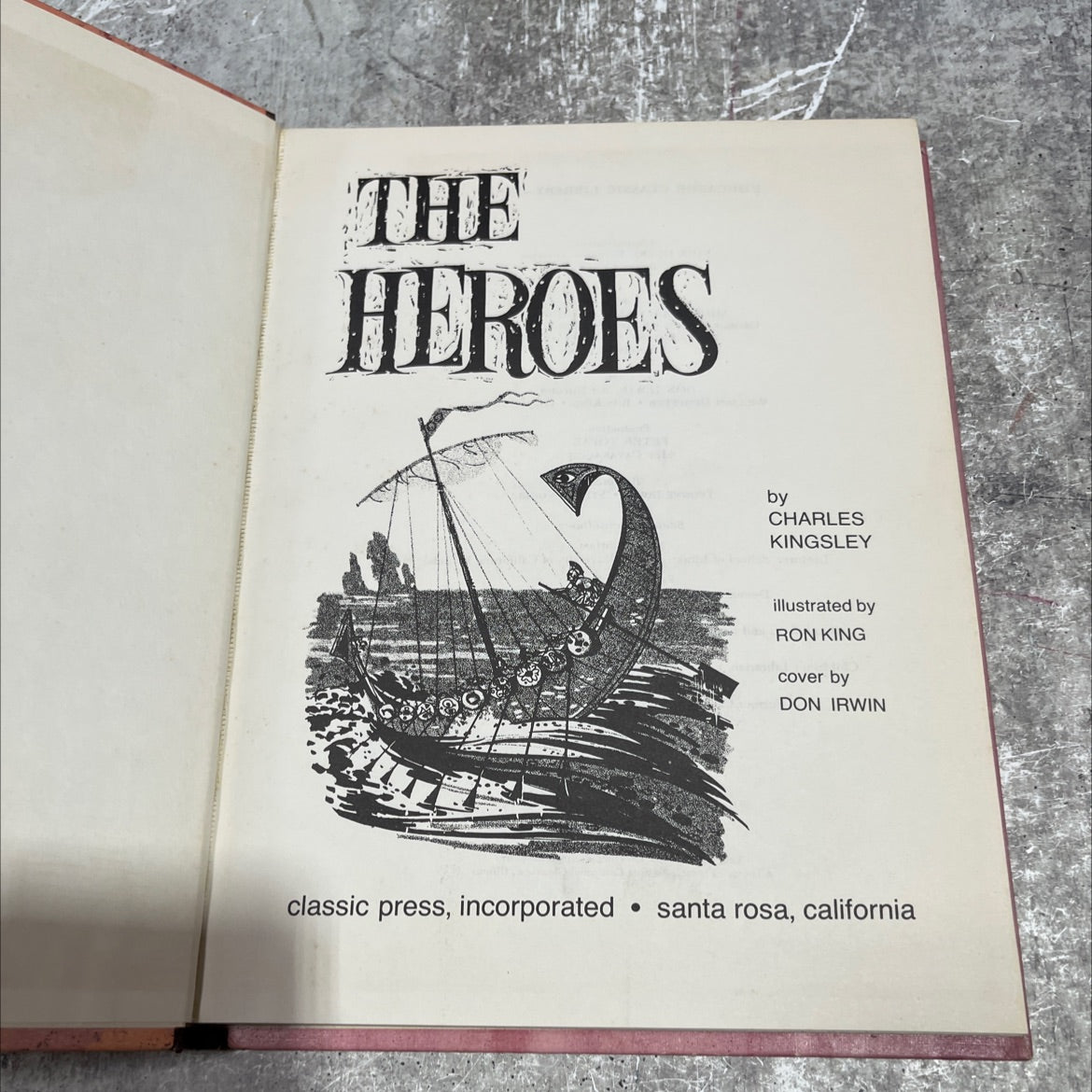the heroes book, by charles kingsley, 1968 Hardcover image 2