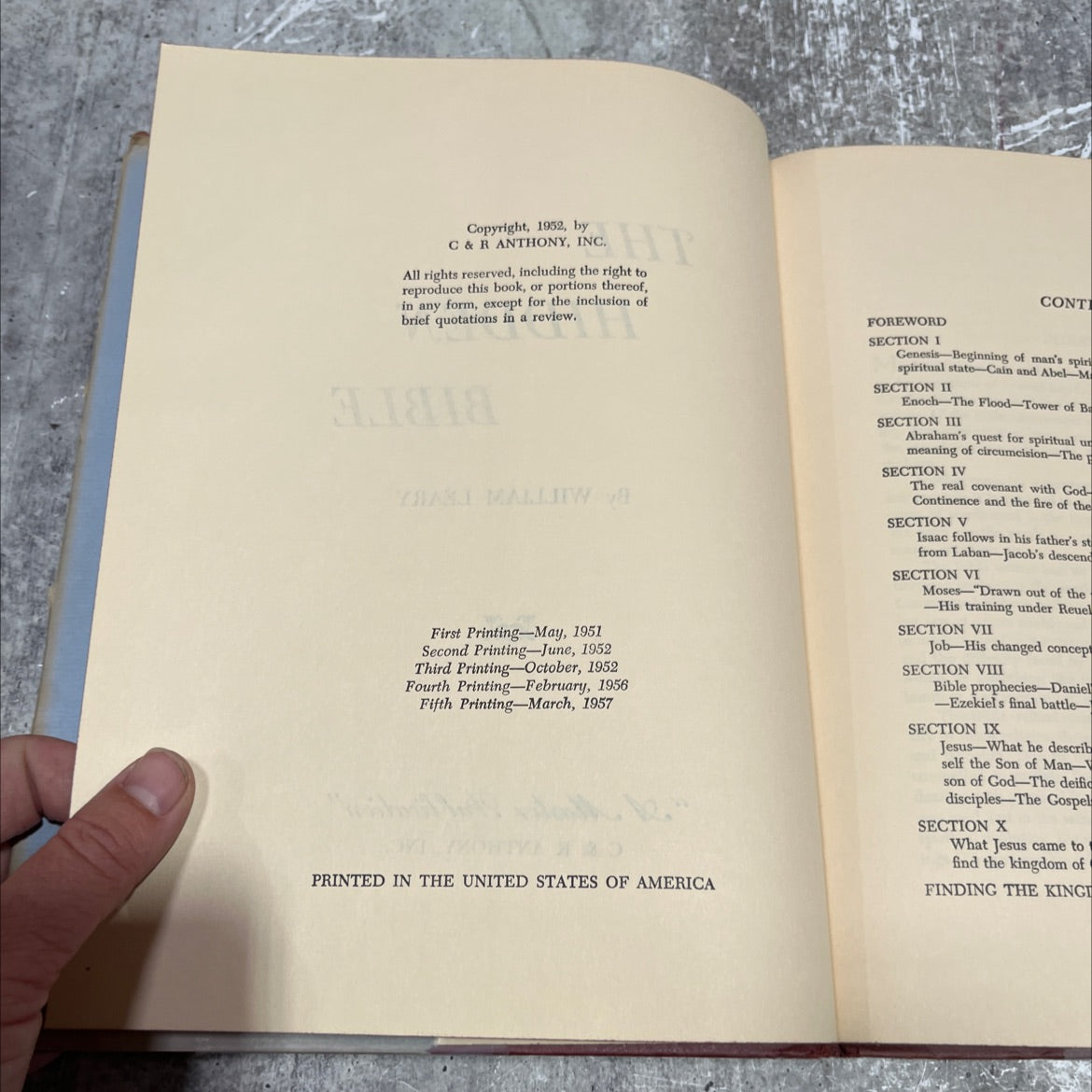 the hidden bible book, by william leary, 1957 Hardcover image 3