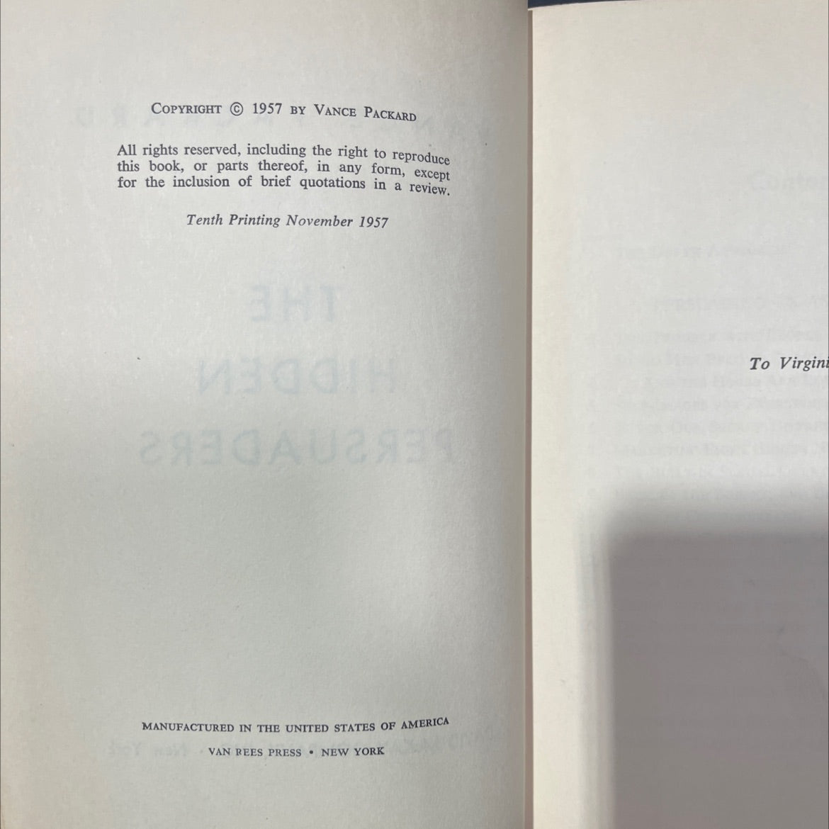 the hidden persuaders book, by vance packard, 1957 Hardcover image 3