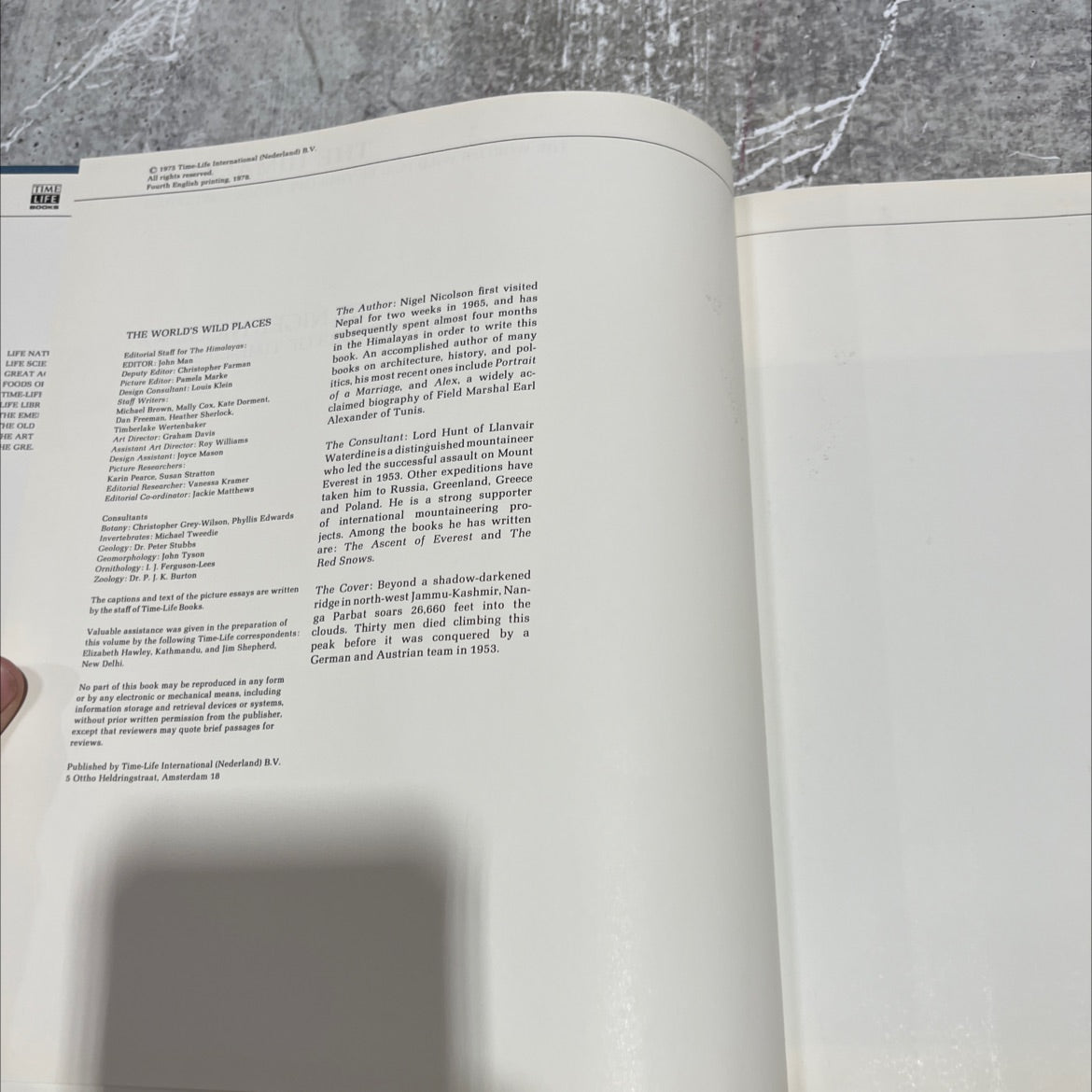 the himalayas the world's wild places book, by nigel nicolson, 1978 Hardcover image 3