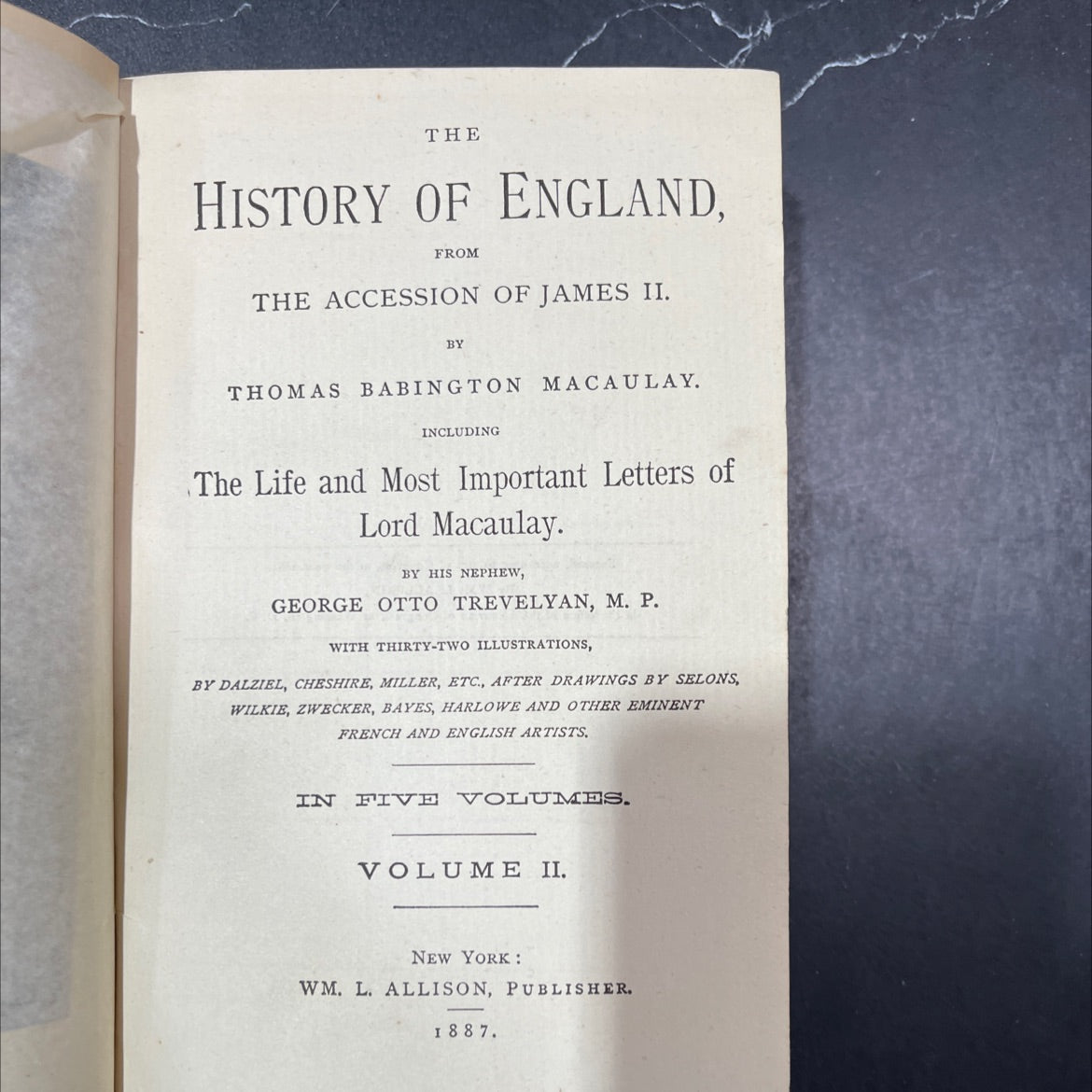the history of england, from the accession of james ii book, by thomas babington macaulay, 1887 Hardcover image 2