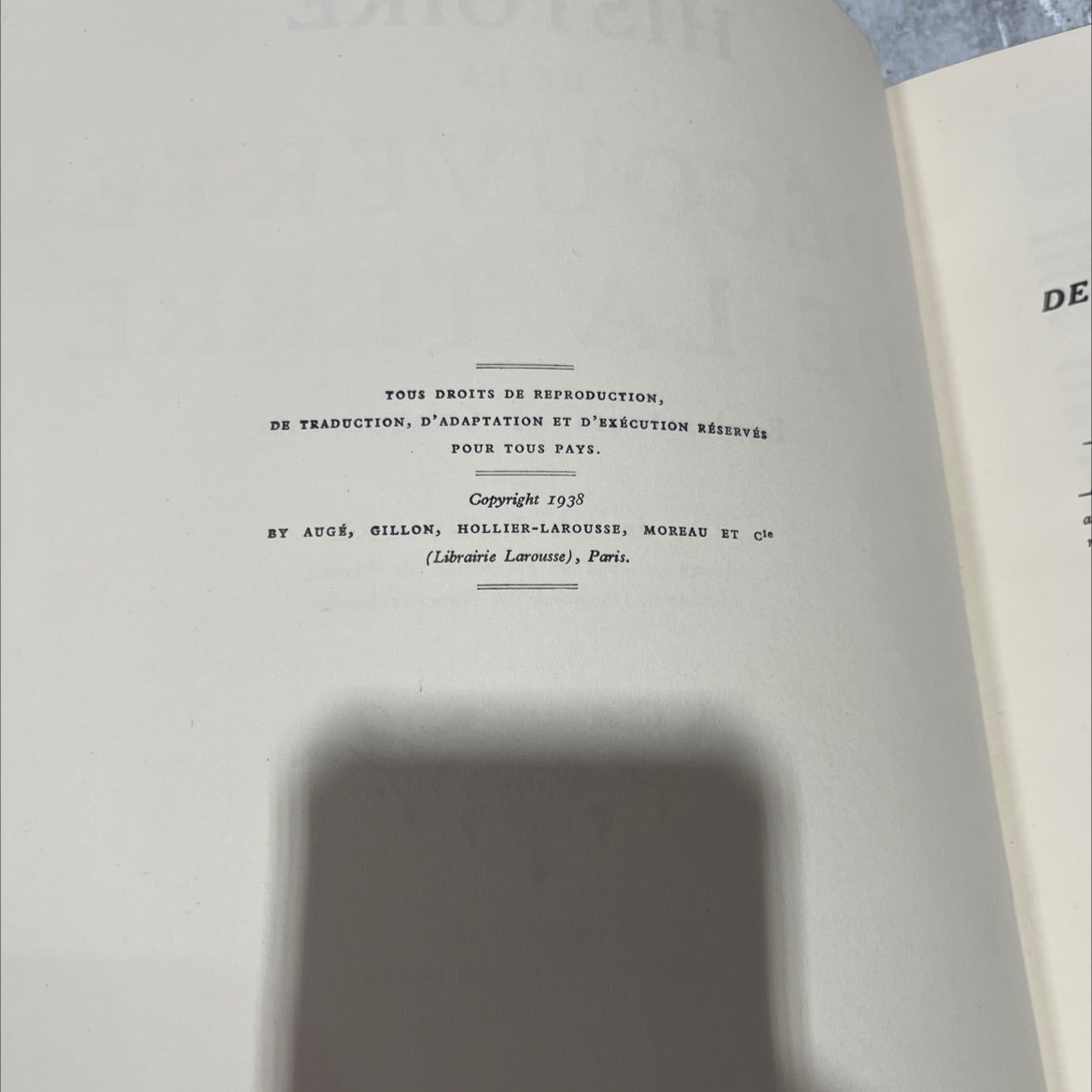 the history of the discovery of the earth book, by ch. de la roncère, 1938 Hardcover image 3