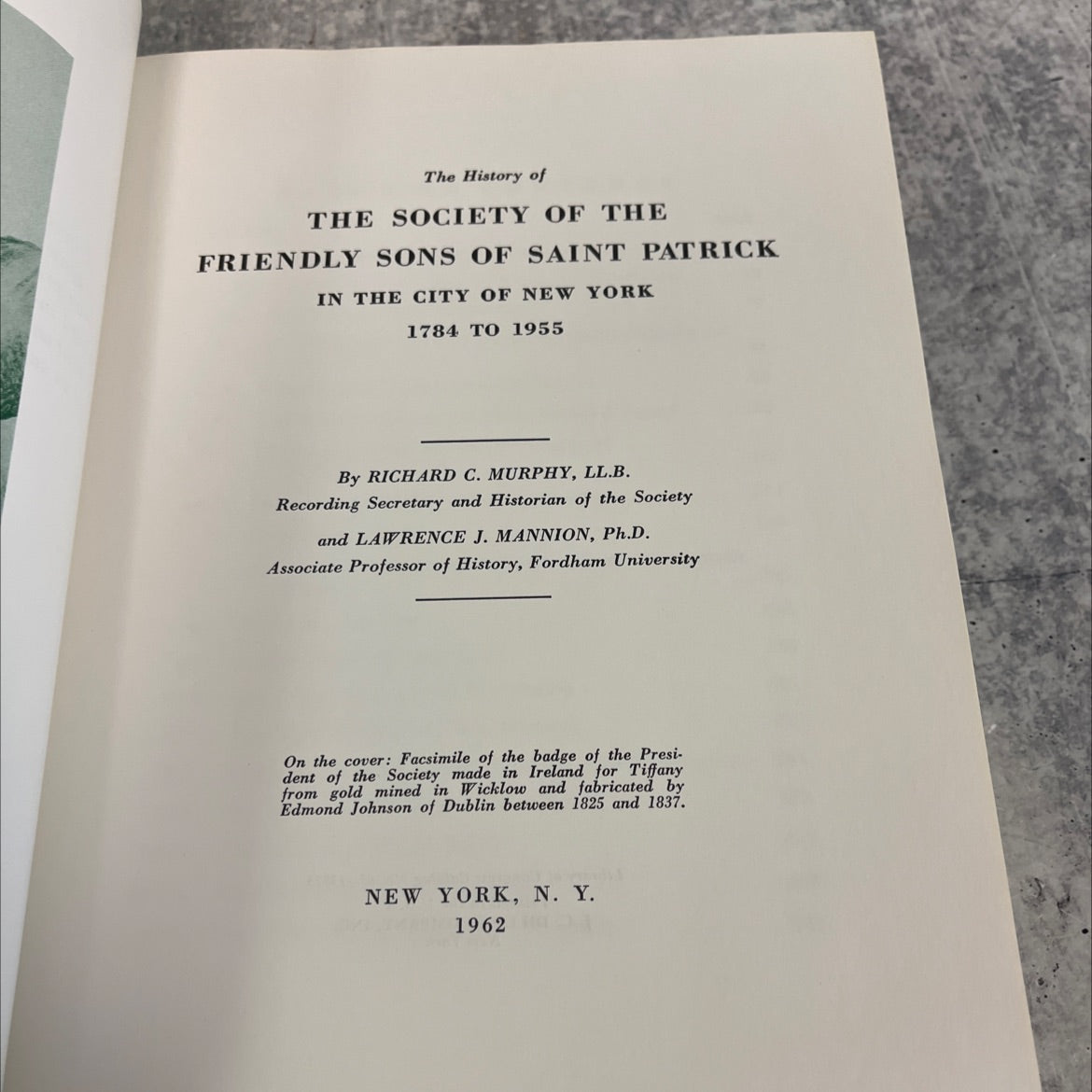 the history of the society of the friendly sons of saint patrick in the city of new york 1784 to 1955 book, by richard image 3