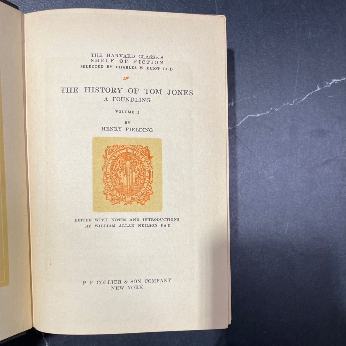 the history of tom jones, a foundling volume i book, by henry fielding, 1917 Hardcover image 2