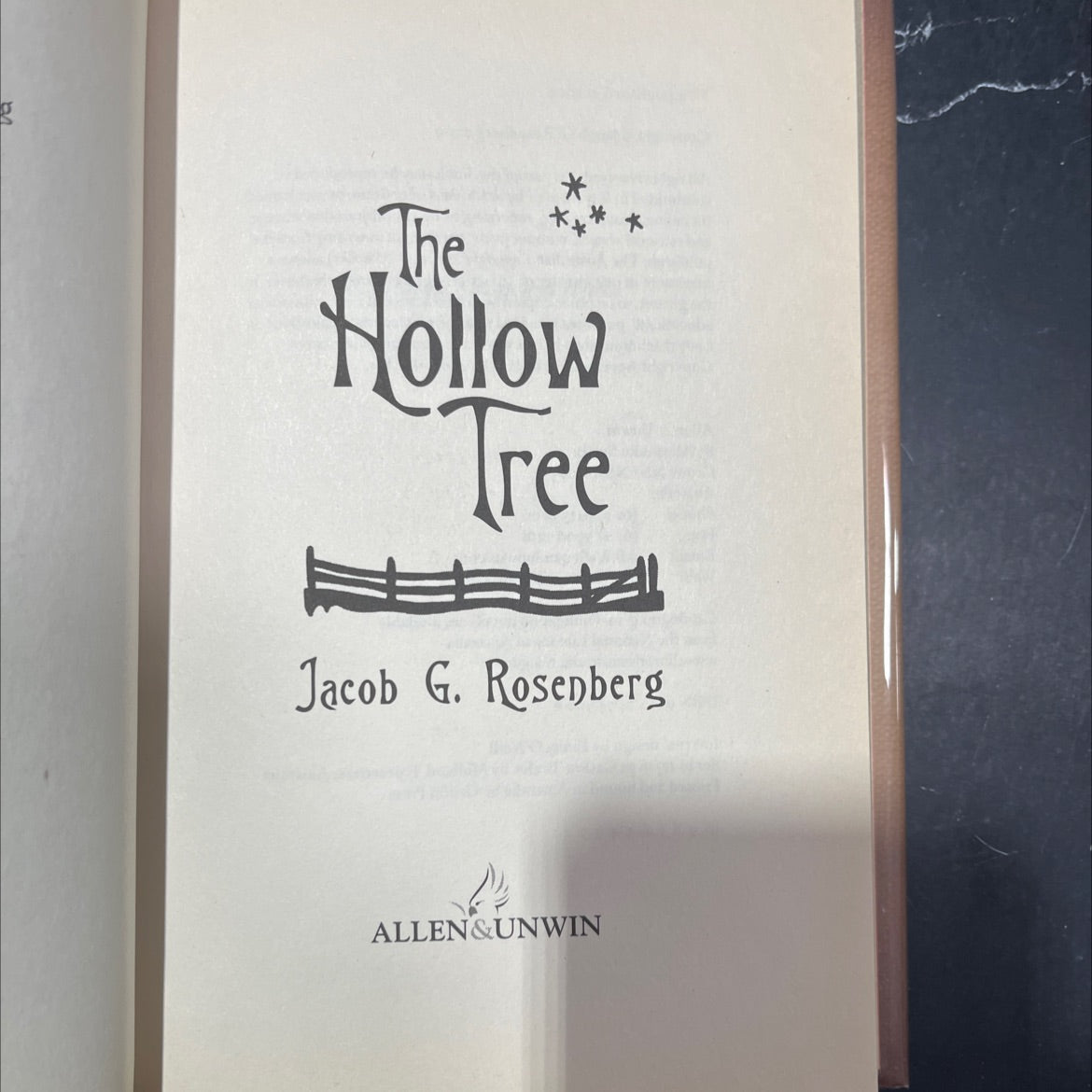 the hollow tree book, by jacob g. rosenberg, 2009 Hardcover image 2