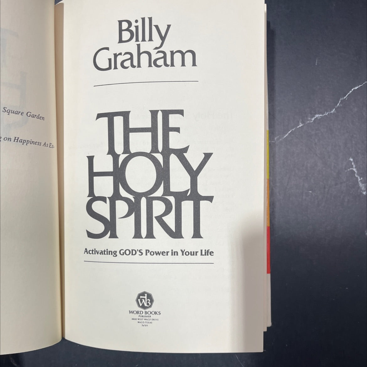 the holy spirit activating god's power in your life book, by billy graham, 1978 Hardcover image 2