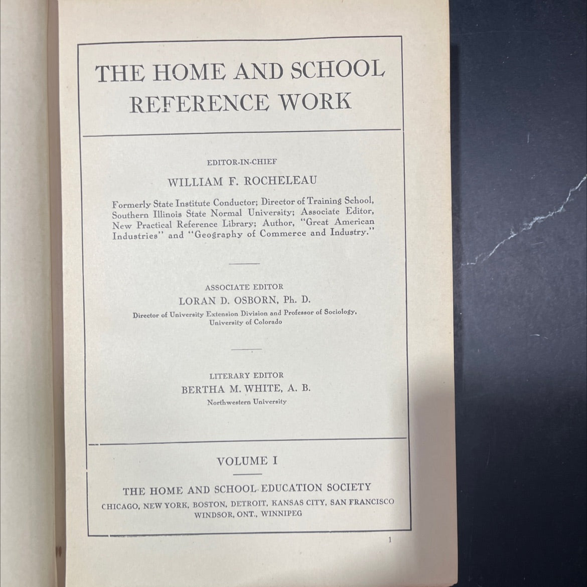 the home and school reference work book, by william f. rocheleau, 1915 Hardcover image 2