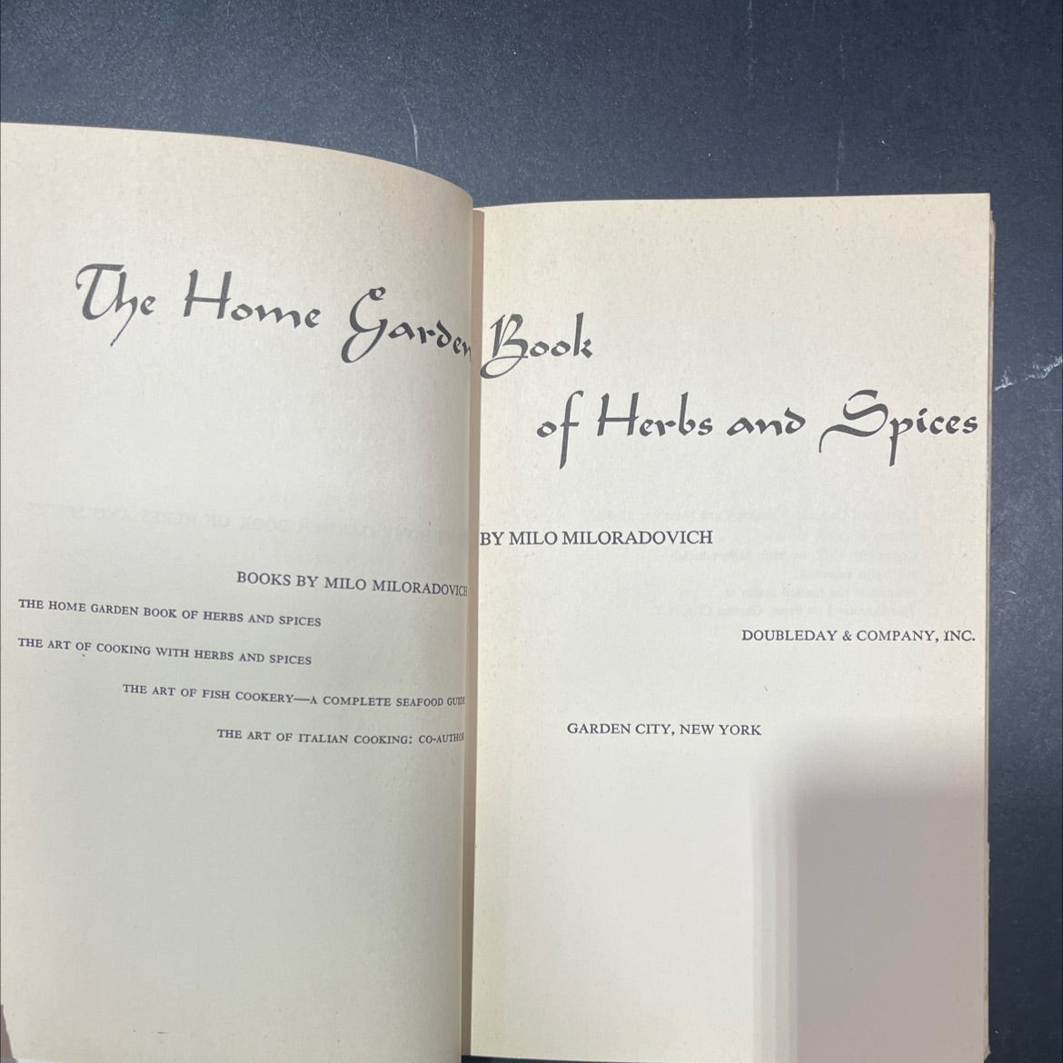 the home garden book of herbs and spices book, by Milo Miloradovich, 1952 Hardcover image 2
