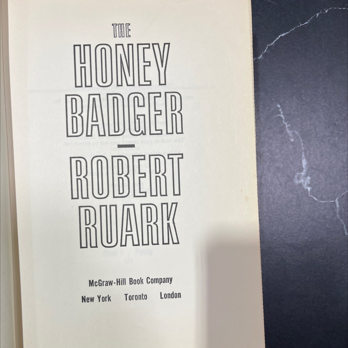 the honey badger book, by robert ruark, 1965 Hardcover image 2