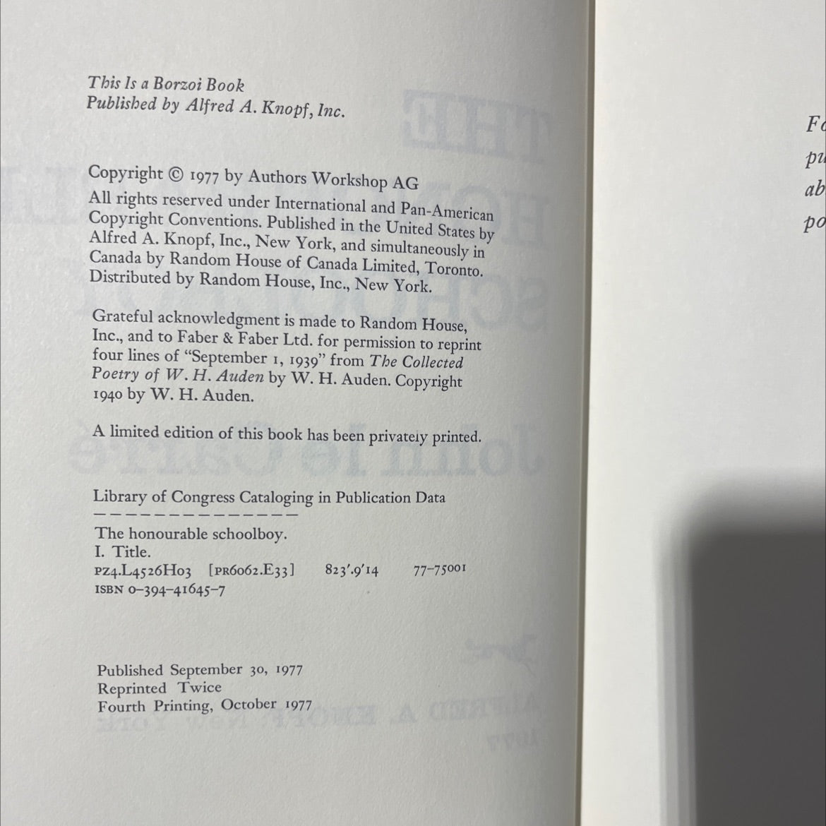 the honourable schoolboy book, by John le Carré, 1977 Hardcover image 3