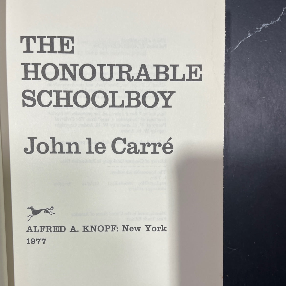 the honourable schoolboy book, by John le Carré, 1977 Hardcover image 2