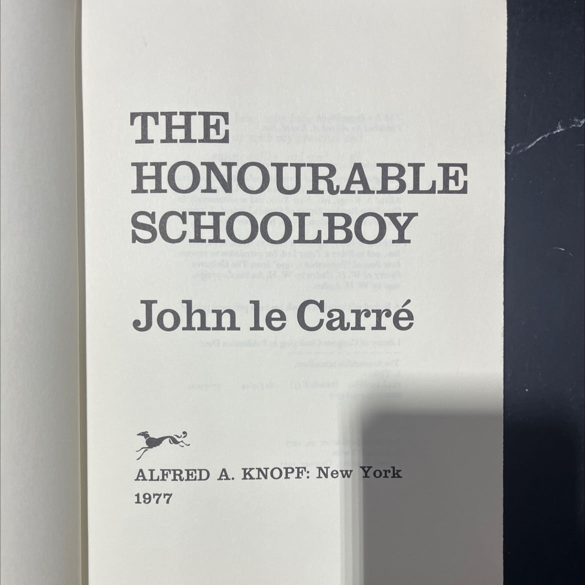 the honourable schoolboy book, by John le Carré, 1977 Hardcover image 2