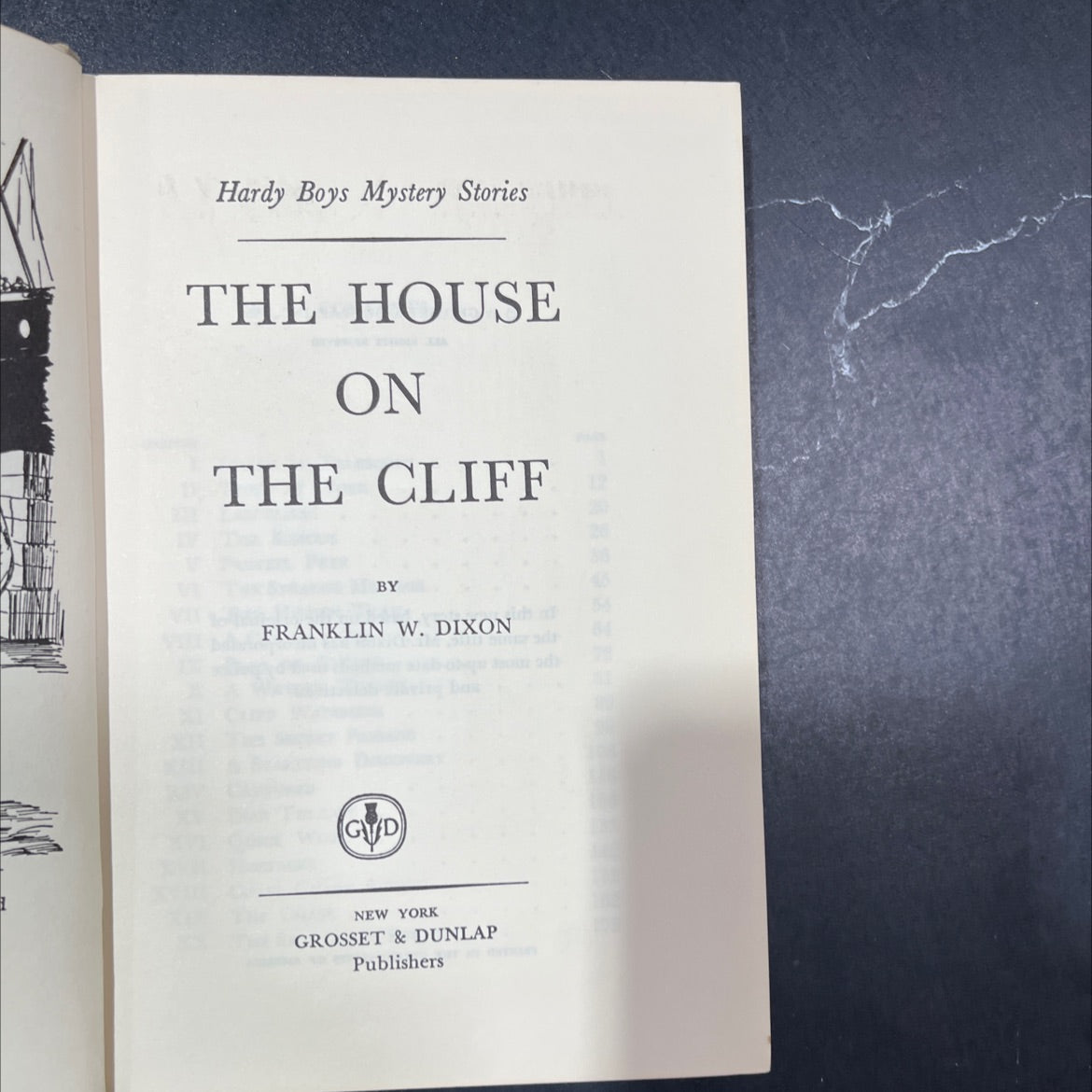 the house on the cliff book, by franklin w. dixon, 1959 Hardcover image 2