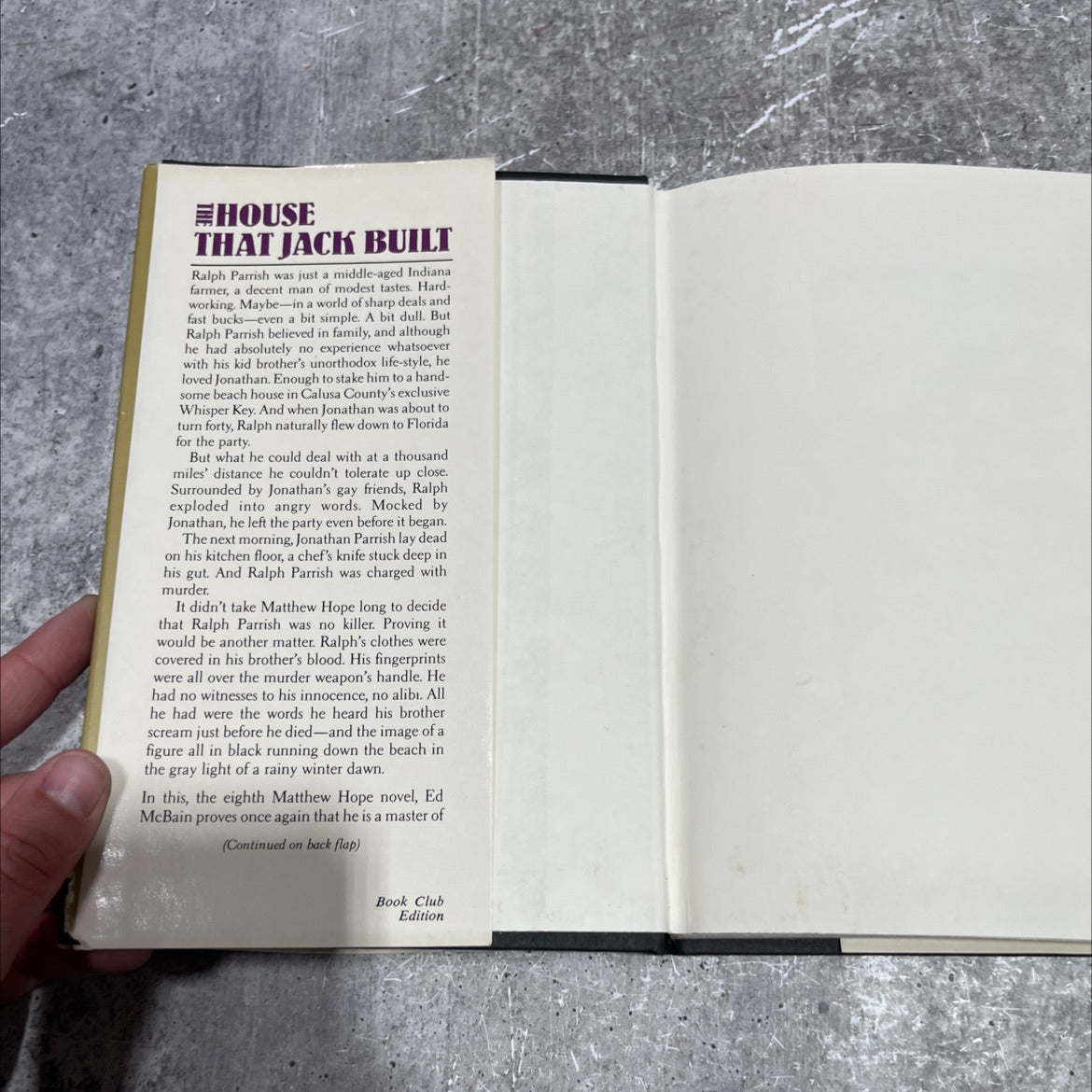 the house that jack built book, by ed mcbain, 1988 Hardcover image 4