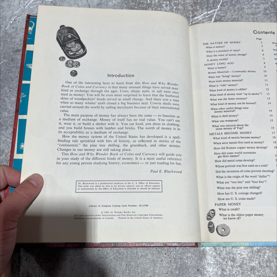 the how and why wonder book of coins and currency book, by Dr. Paul J. Gelinas, 1965 Hardcover image 3