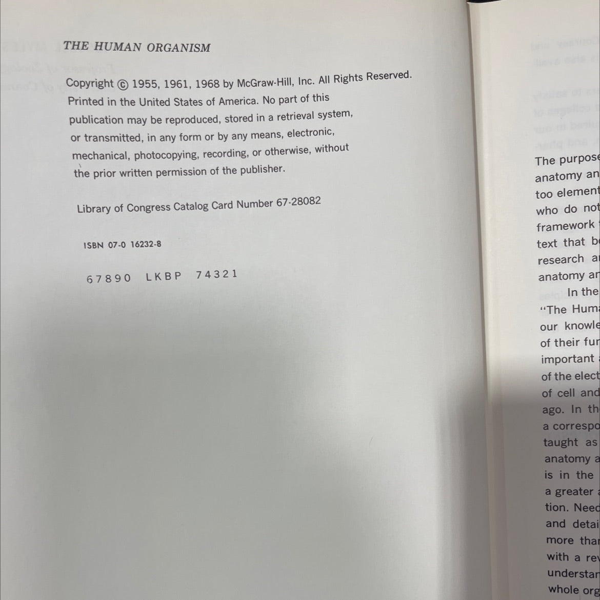 the human organism book, by russell myles decoursey, 1968 Hardcover image 3