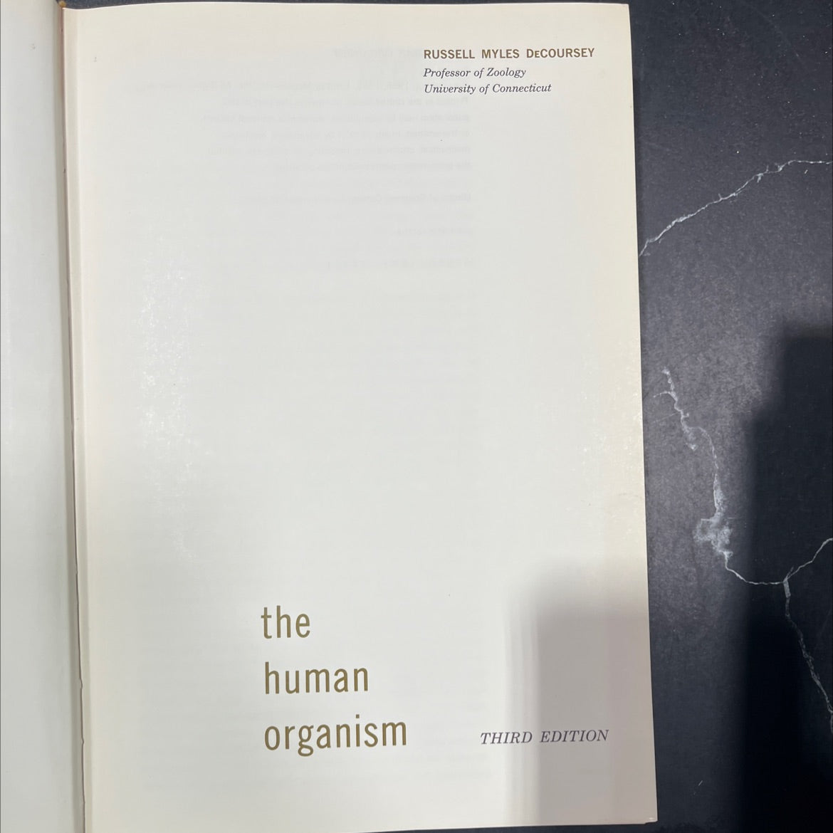 the human organism book, by russell myles decoursey, 1968 Hardcover image 2