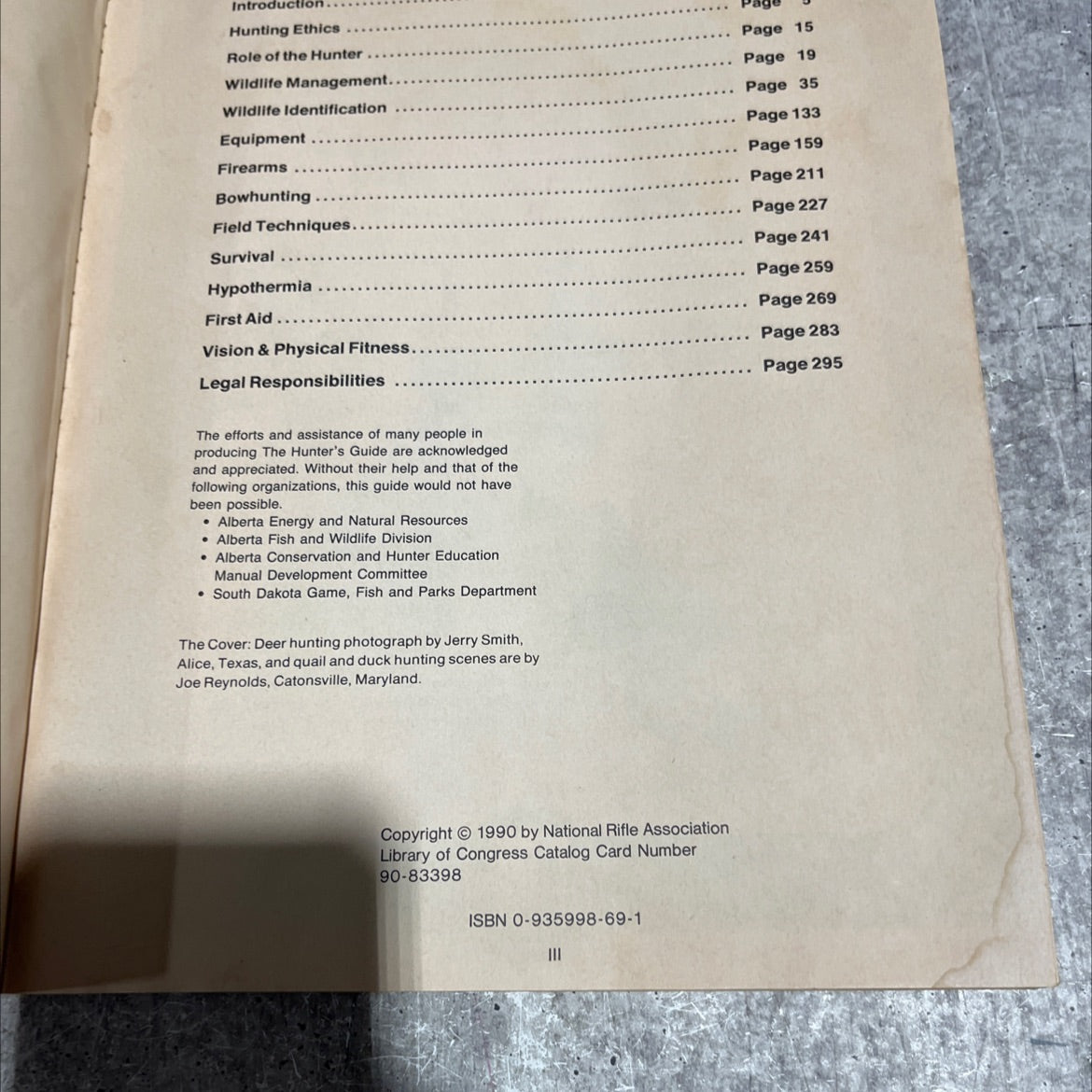 the hunter's guide book, by National Rifle Association of America, 1990 Paperback image 3