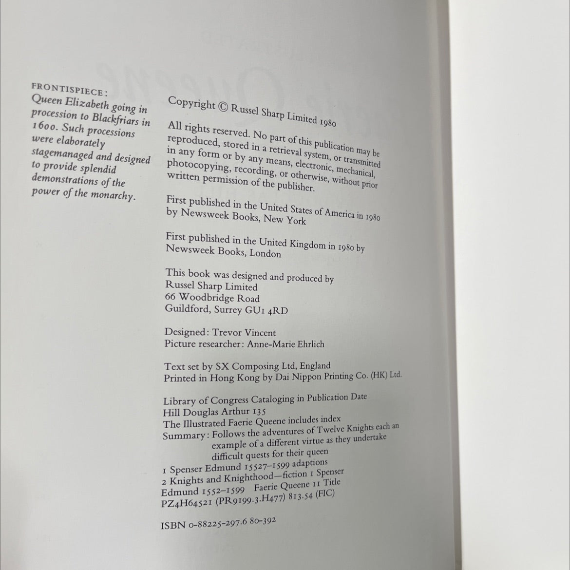 the illustrated faerie queene book, by edmund spenser, 1980 Hardcover image 3