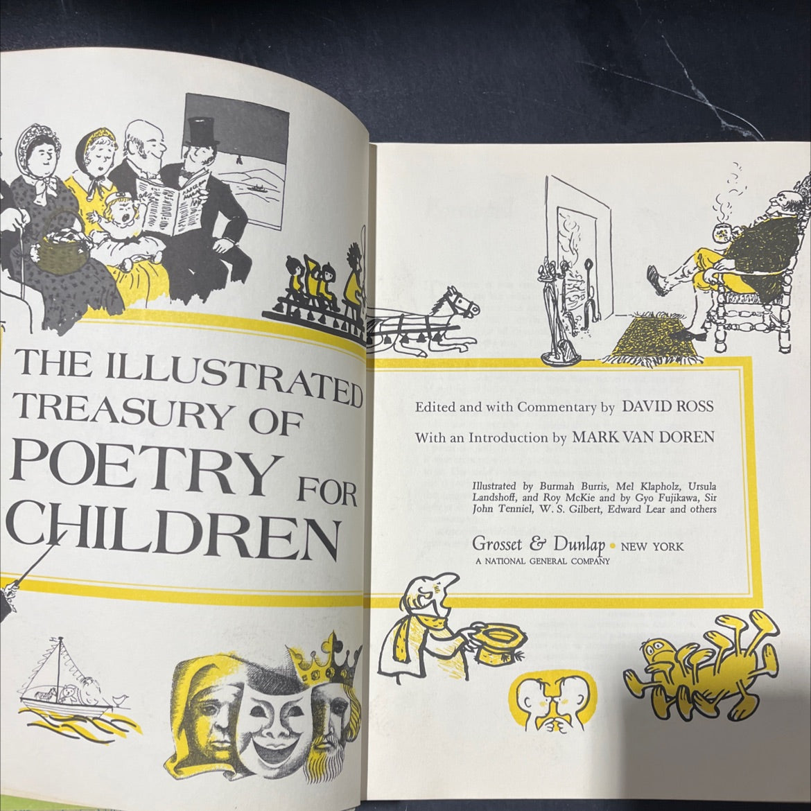 the illustrated treasury of poetry for children book, by david ross, 1970 Hardcover image 2