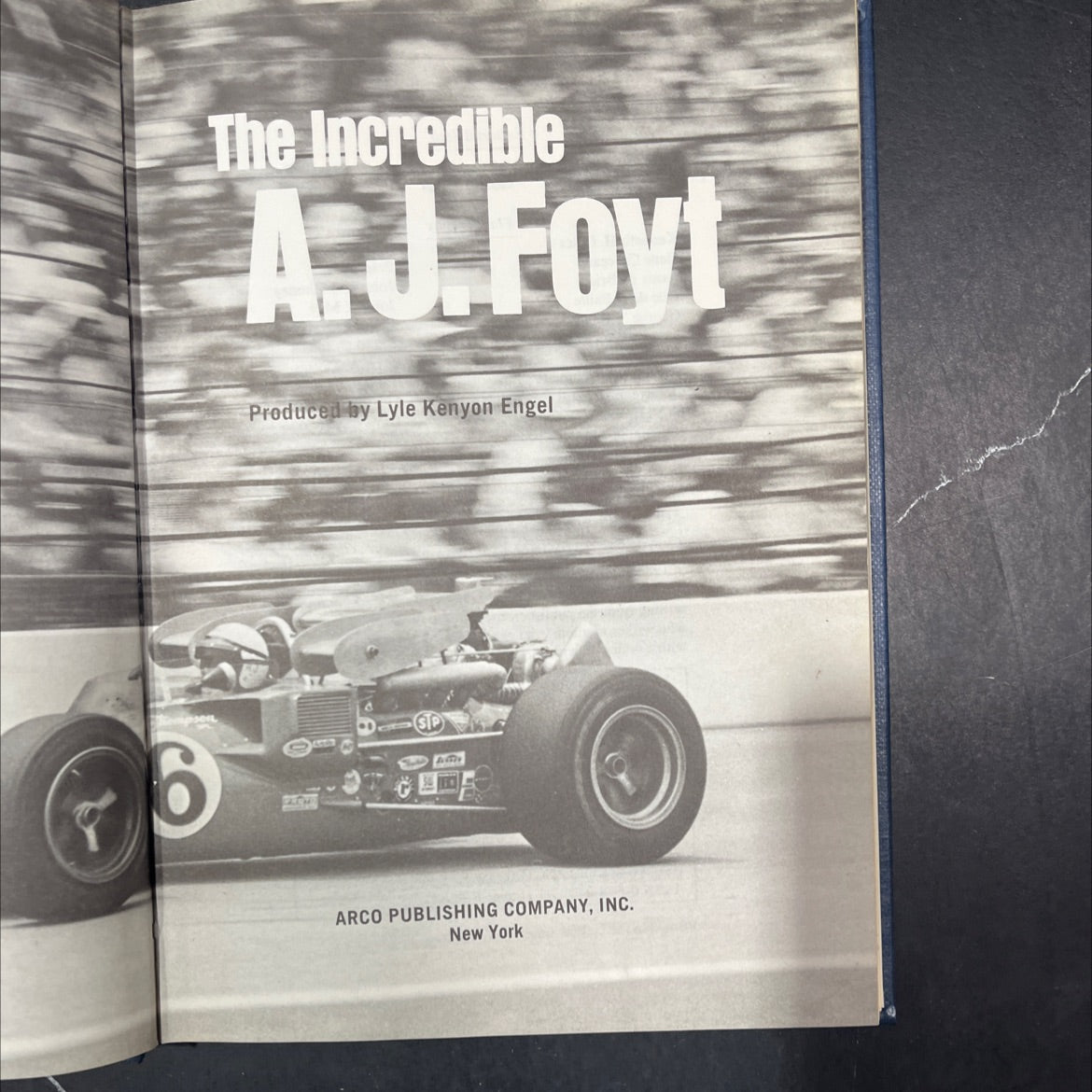 the incredible a.j. foyt book, by Lyle Kenyon Engel, 1977 Hardcover image 2