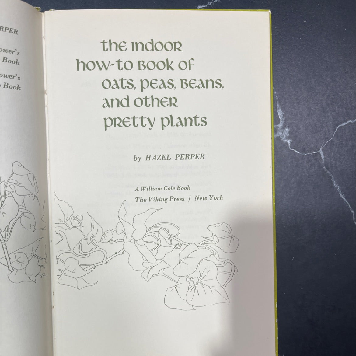 the indoor how-to book of oats, peas, beans, and other pretty plants book, by hazel perper, 1975 Hardcover image 2