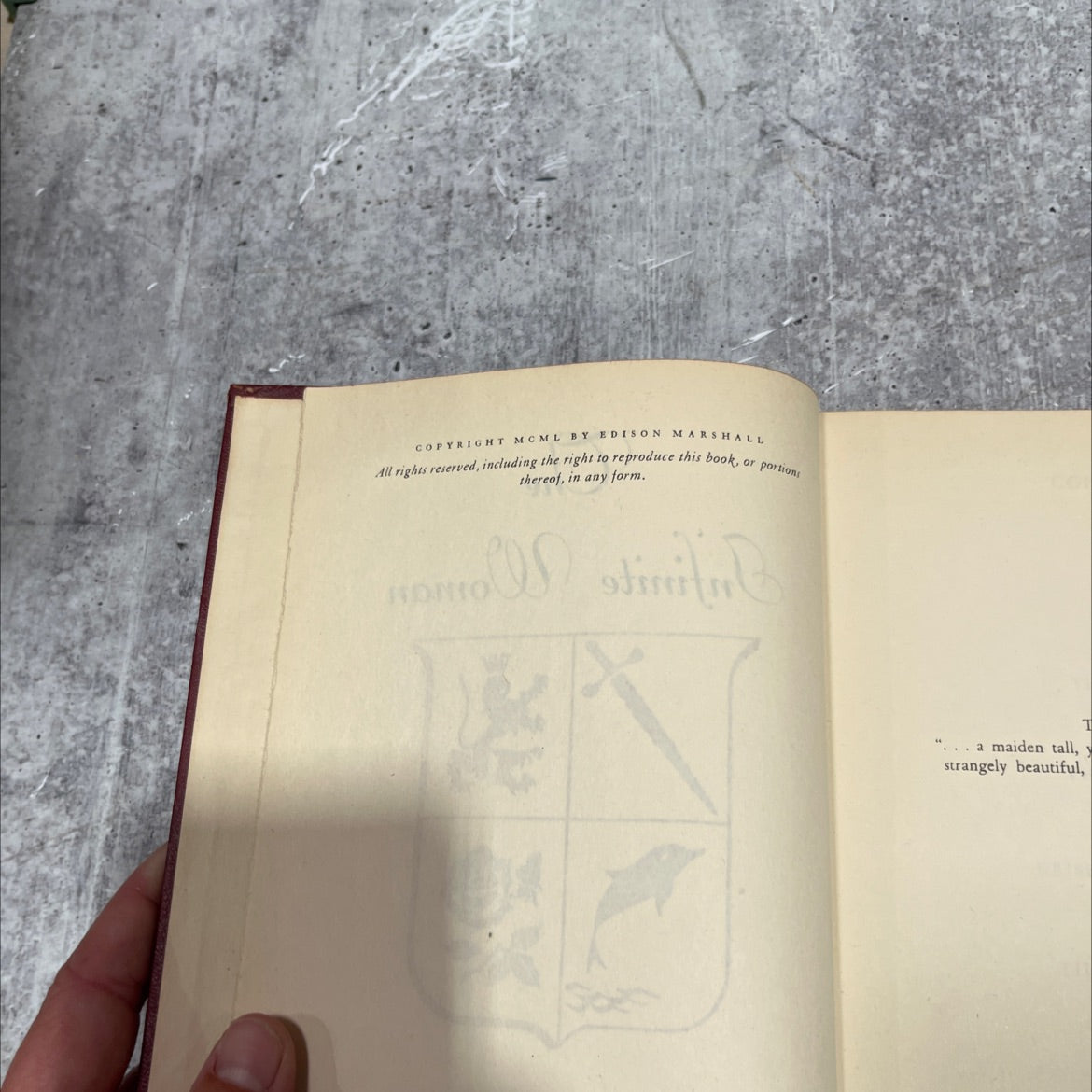 the infinite woman book, by edison marshall, 1950 Hardcover image 3