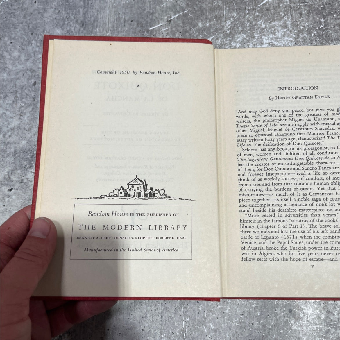 the ingenious gentleman don quixote de la mancha book, by miguel de cervantes, 1950 Hardcover image 3