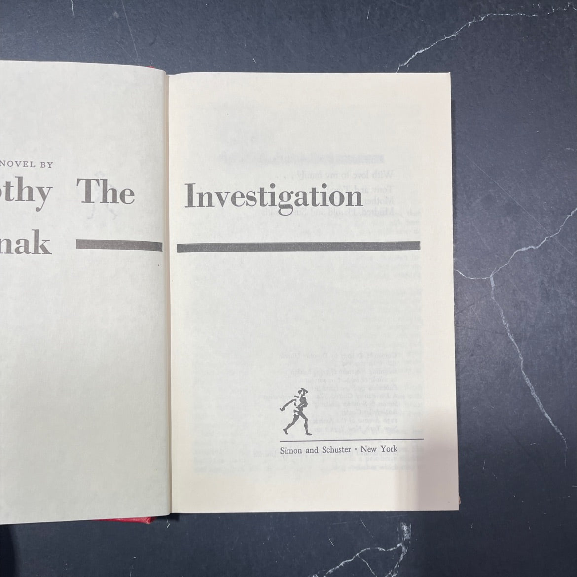 the investigation book, by Dorothy Uhnak, 1977 Hardcover image 2