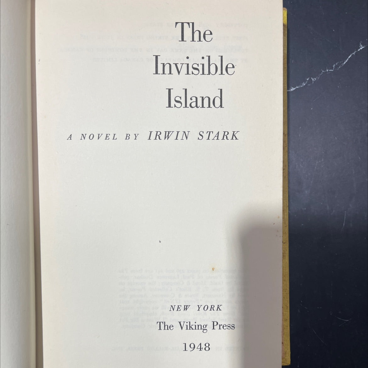 the invisible island book, by irwin stark, 1948 Hardcover image 2