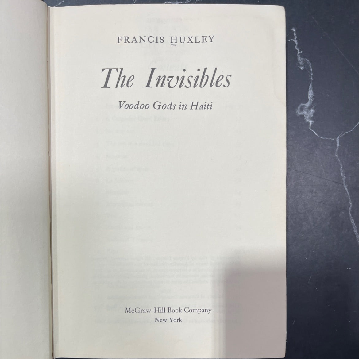 the invisibles voodoo gods in haiti book, by francis huxley, 1969 Hardcover image 2