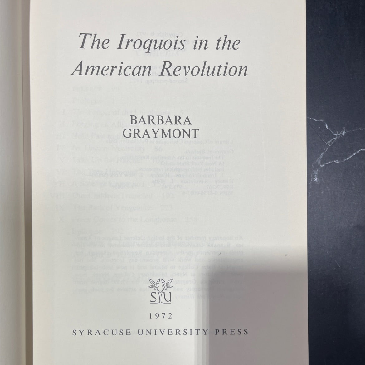 the iroquois in the american revolution book, by barbara graymont, 1972 Hardcover image 2
