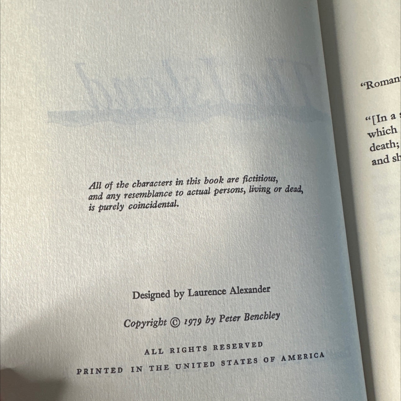 the island book, by peter benchley, 1979 Hardcover, Vintage image 3