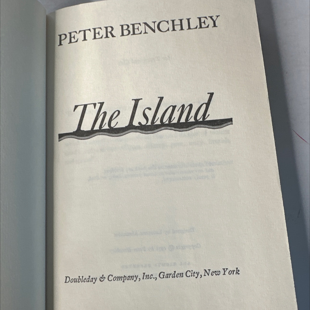 the island book, by peter benchley, 1979 Hardcover, Vintage image 2