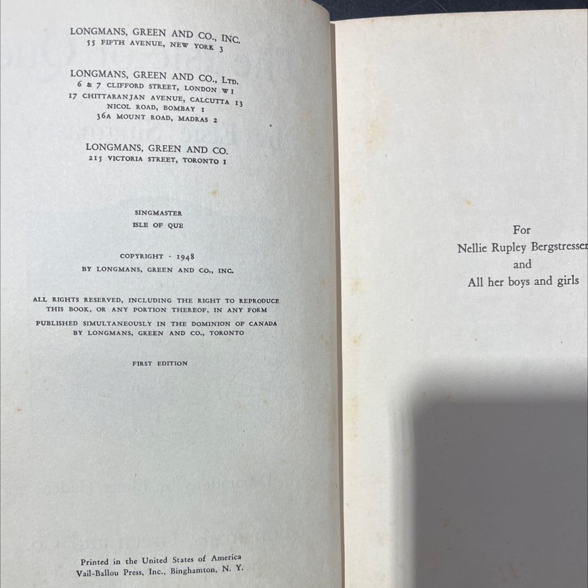 SIGNED the isle of que book, by elsie singmaster, 1948 Hardcover, First Edition, Vintage image 3