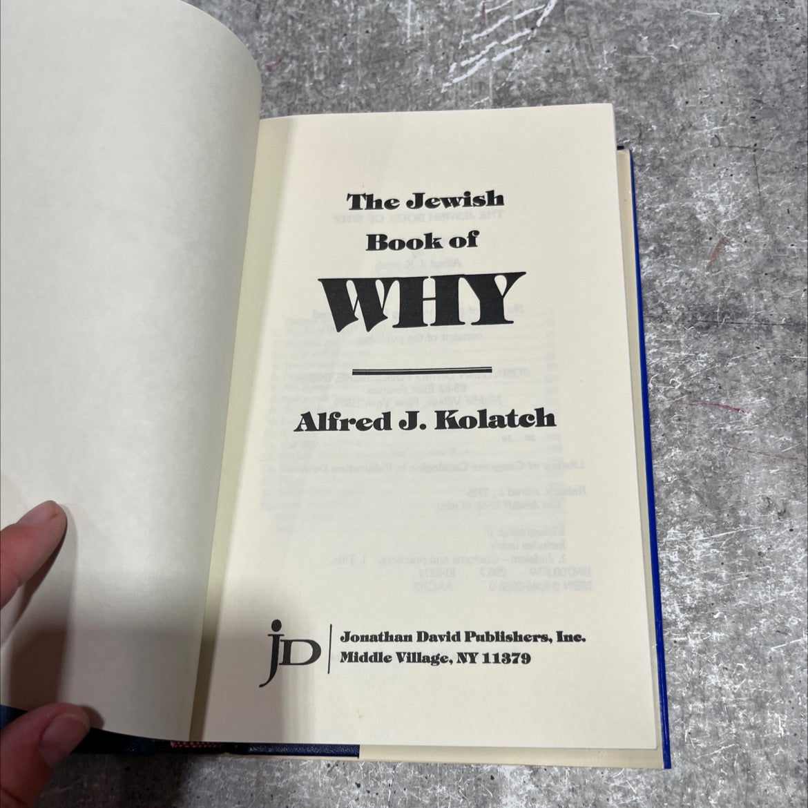 the jewish book of why book, by Alfred J. Kolatch, 1981 Hardcover image 2