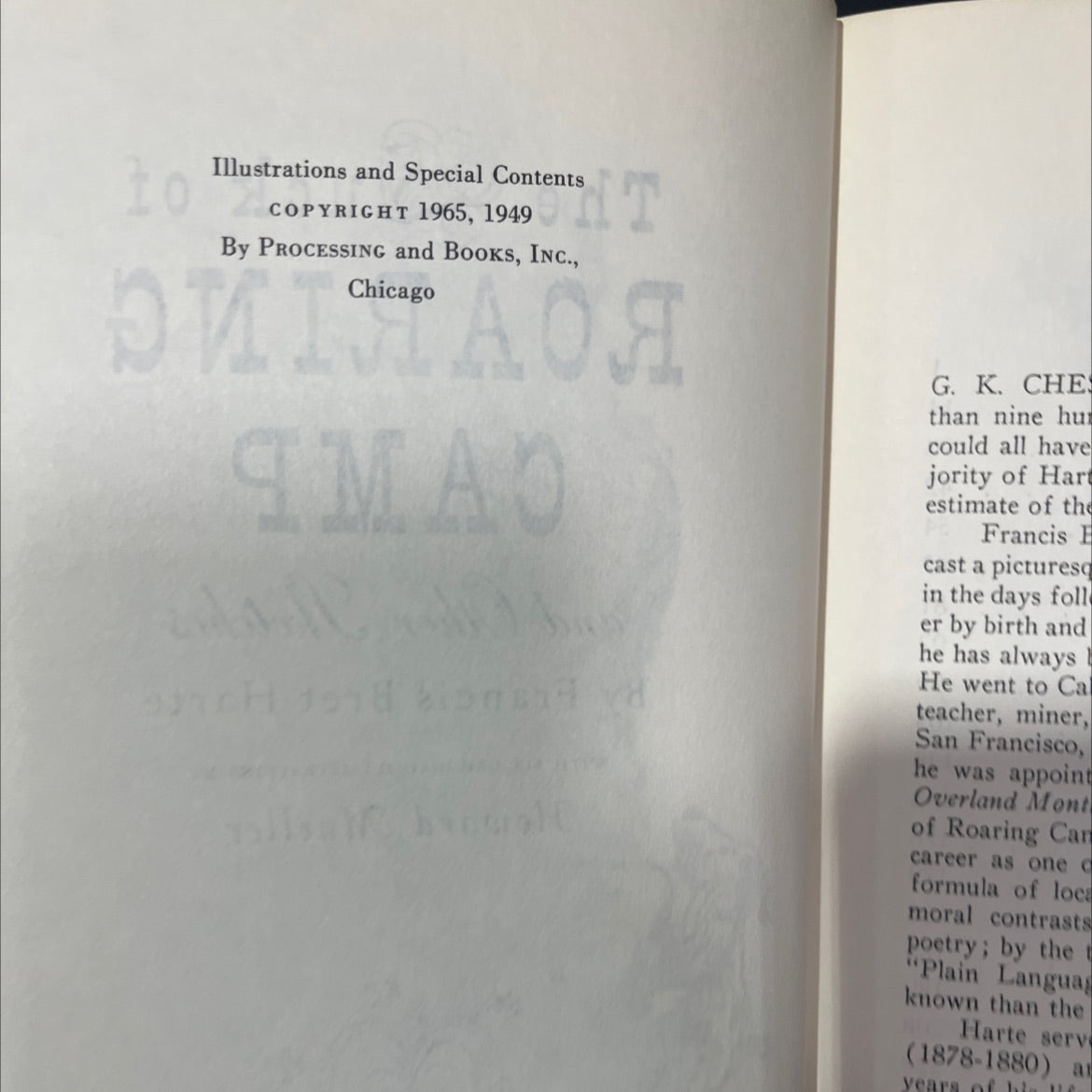 the juck of roaring camp and other sketches book, by francis bret harte, 1965 Hardcover image 3