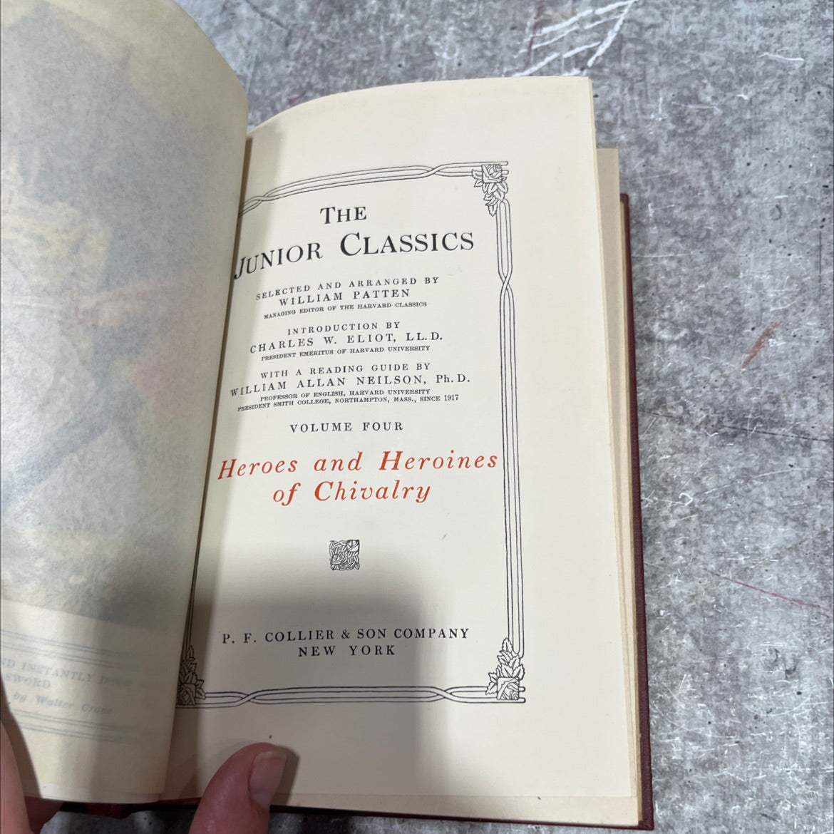 the junior classics selected and arranged by william patten volume four heroes and heroines of chivalry book, by image 2