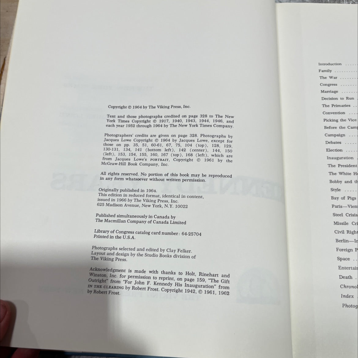 the kennedy years book, by the new york times, 1964 Hardcover image 3